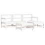 Voir la diapositive 3 : VIDAXL Salon de jardin 5 pcs avec coussins blanc bois massif