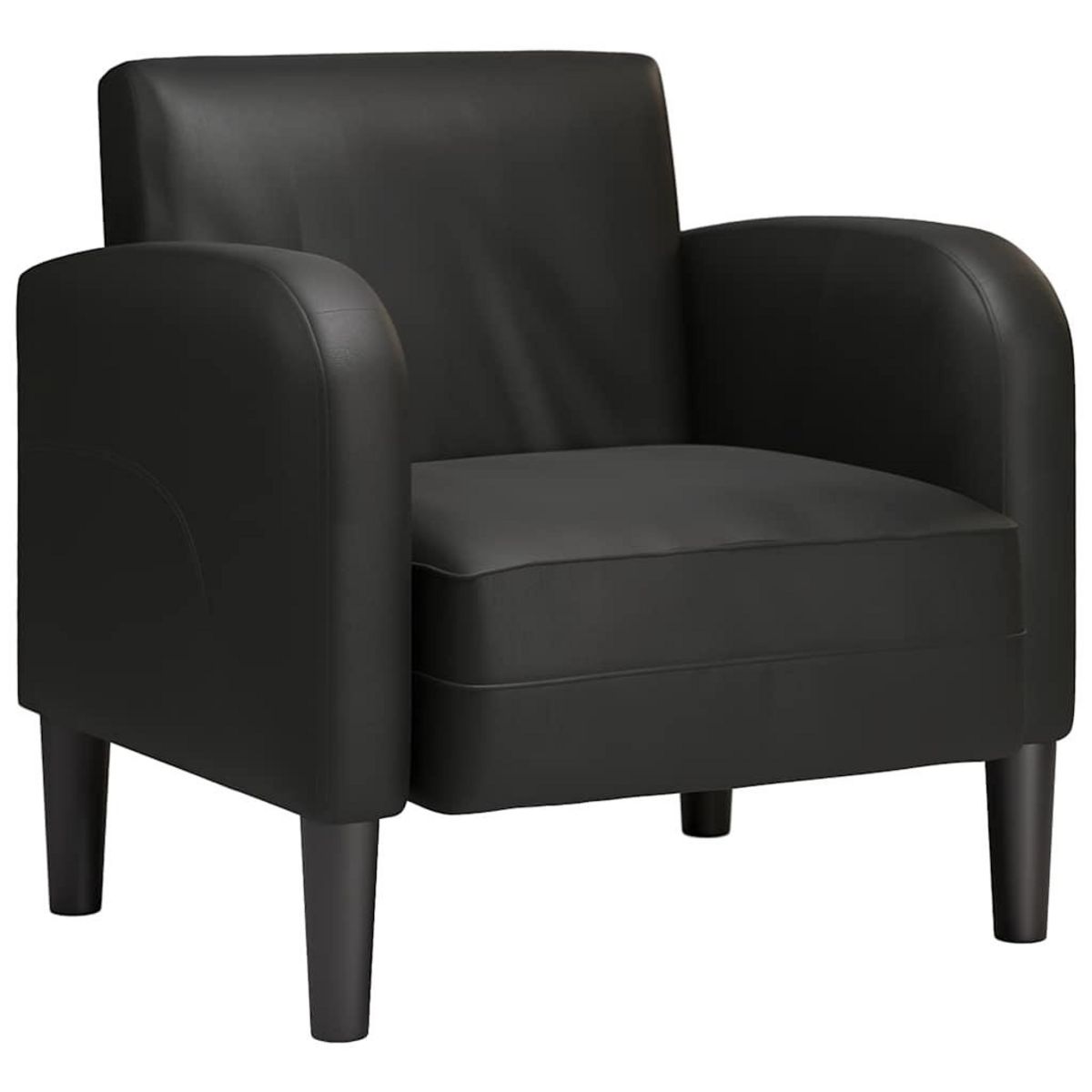VIDAXL Chaise de canape avec accoudoirs noir 54 cm similicuir
