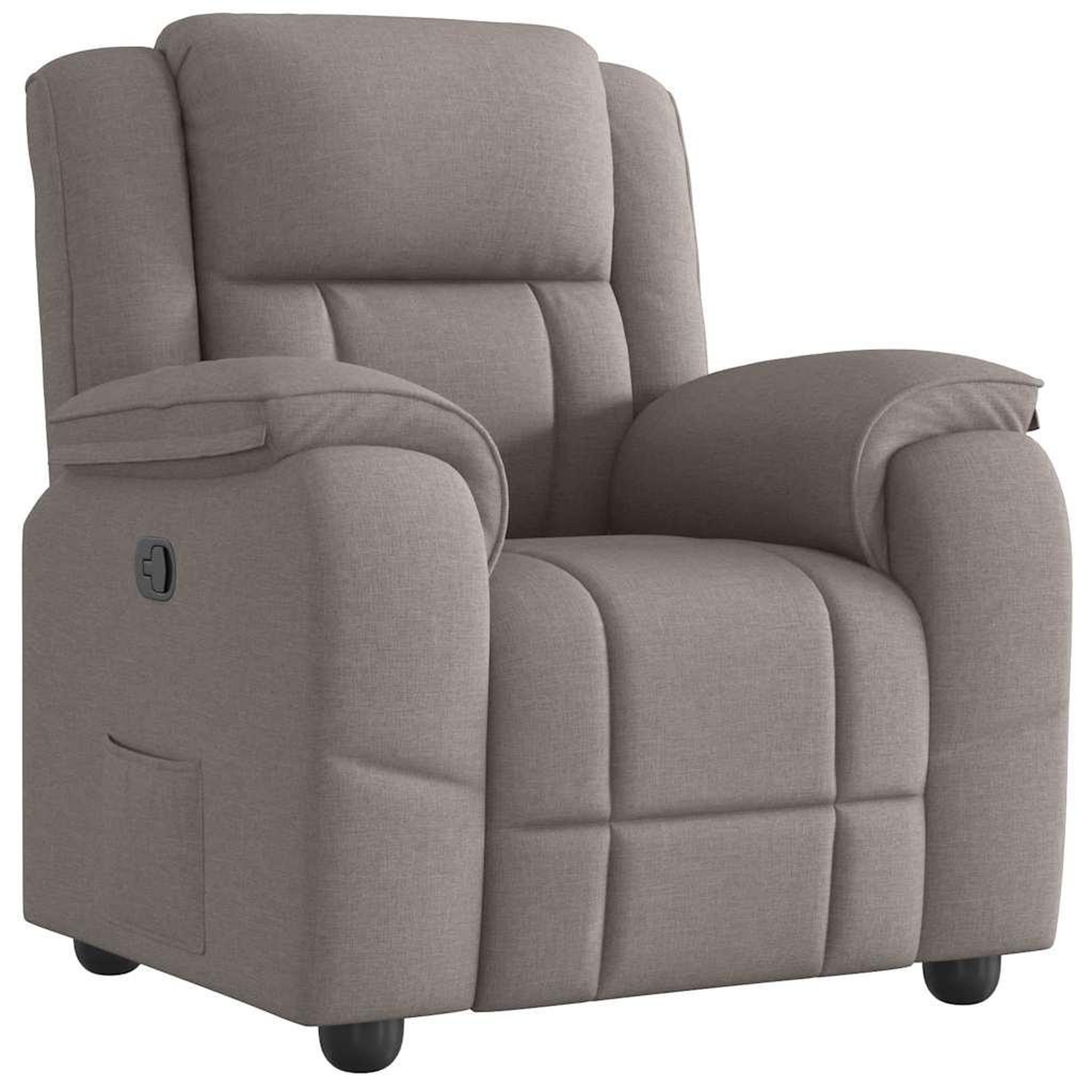 Voir la diapositive 2 : VIDAXL Fauteuil inclinable Taupe Tissu