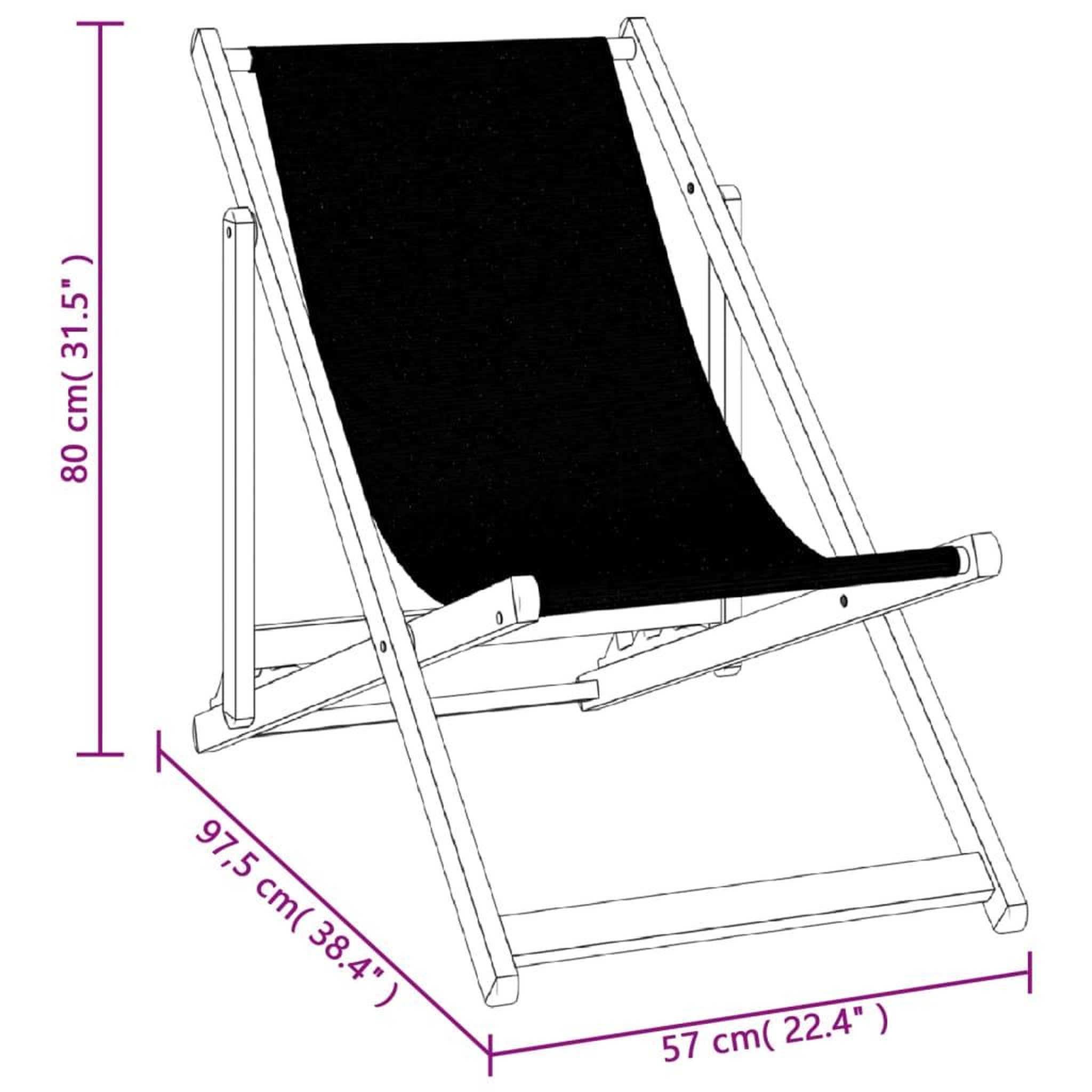 Voir la diapositive 6 : VIDAXL Chaises de plage pliantes lot de 2 gris aluminium et textilene