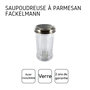 Voir la diapositive 4 : Fackelmann Saupoudreuse à parmesan et sucre glace en verre 13 cm Fackelmann