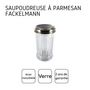Voir la diapositive 4 : Fackelmann Saupoudreuse à parmesan et sucre glace en verre 13 cm Fackelmann