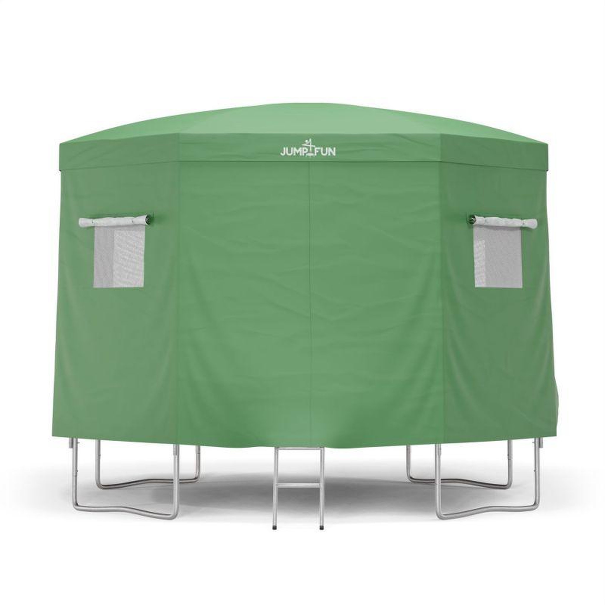 Voir la diapositive 5 : JUMP4FUN Tente cabane pour trampoline 12FT-366cm - Vert