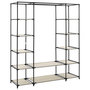 Voir la diapositive 4 : VIDAXL Armoire avec compartiments et tiges Creme 150x45x176 cm Tissu