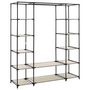 Voir la diapositive 4 : VIDAXL Armoire avec compartiments et tiges Creme 150x45x176 cm Tissu