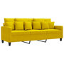 Voir la diapositive 2 : VIDAXL Canape a 3 places Jaune 180 cm Velours