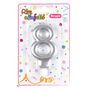 Voir la diapositive 2 : Paris Prix Bougie d'Anniversaire  Chiffre 8  7cm Argent