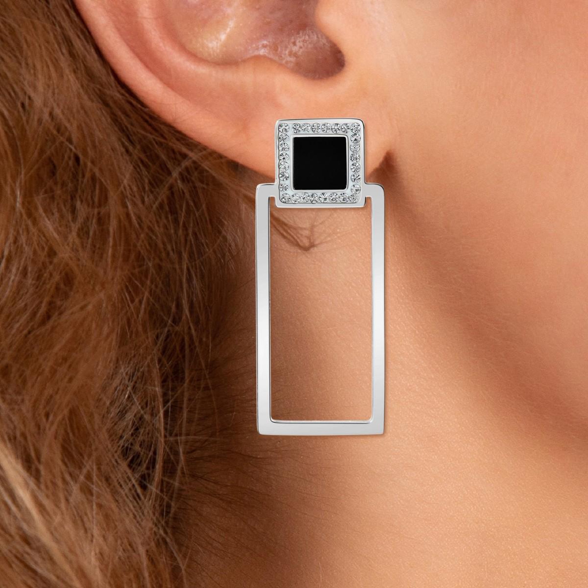 Voir la diapositive 2 : SC CRYSTAL Boucles d'oreilles SC Crystal ornées de Cristaux scintillants