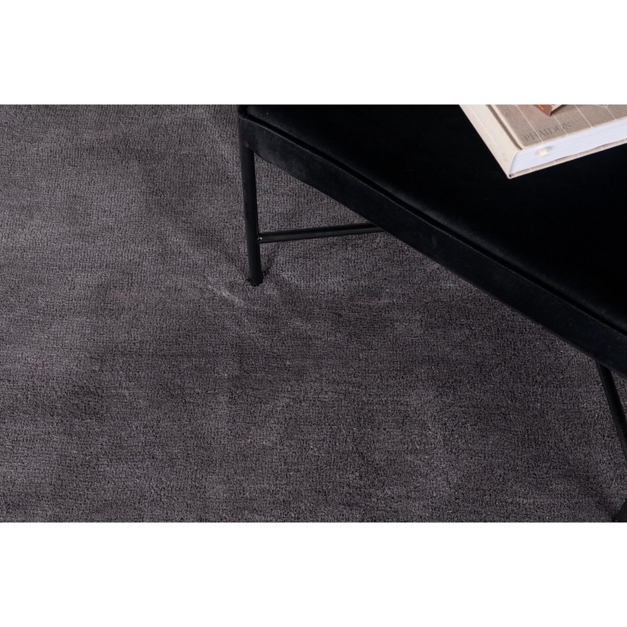 Voir la diapositive 4 : Paris Prix Tapis déco rond  undra  200cm gris foncé