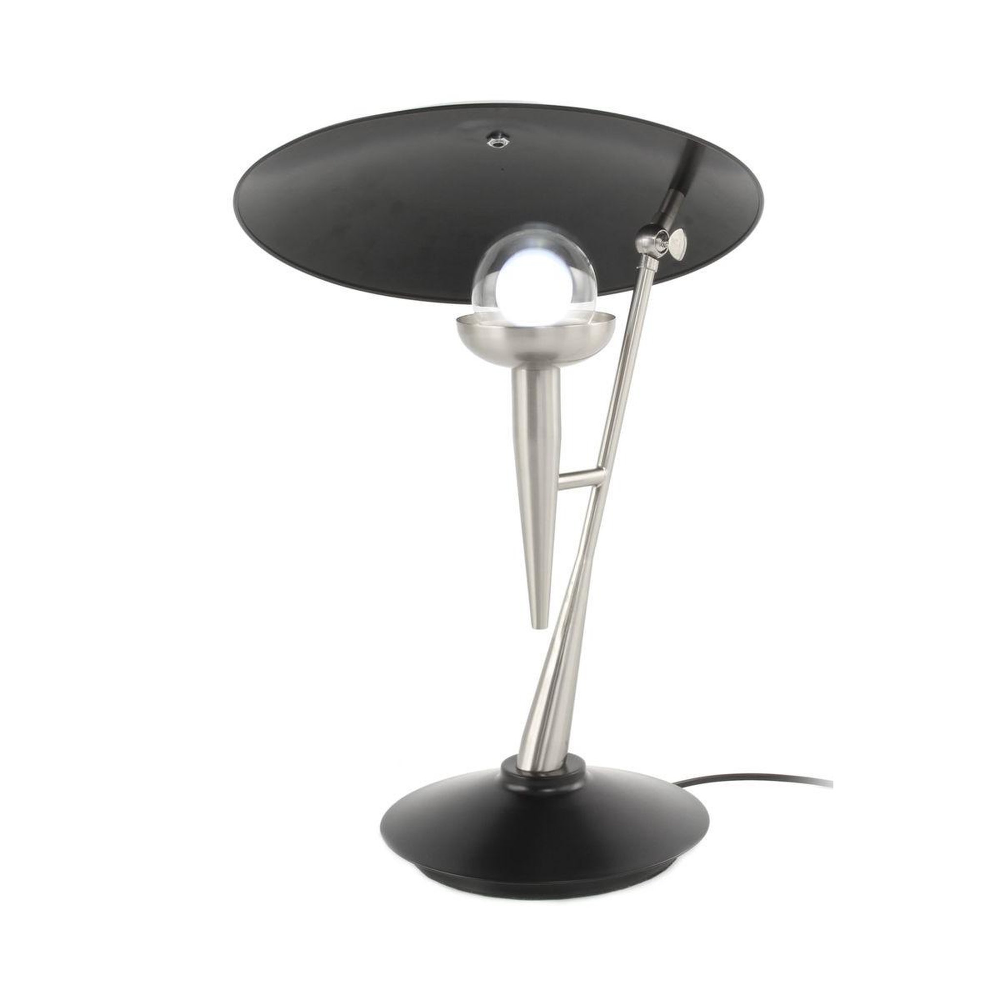 Voir la diapositive 4 : Paris Prix Lampe à poser design  flyer  50cm noir & argent