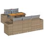 Voir la diapositive 2 : VIDAXL Salon de jardin avec coussins 6 pcs beige resine tressee
