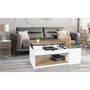 Voir la diapositive 1 : Table basse plateau relevable et coffre de rangement L60 cm LINE