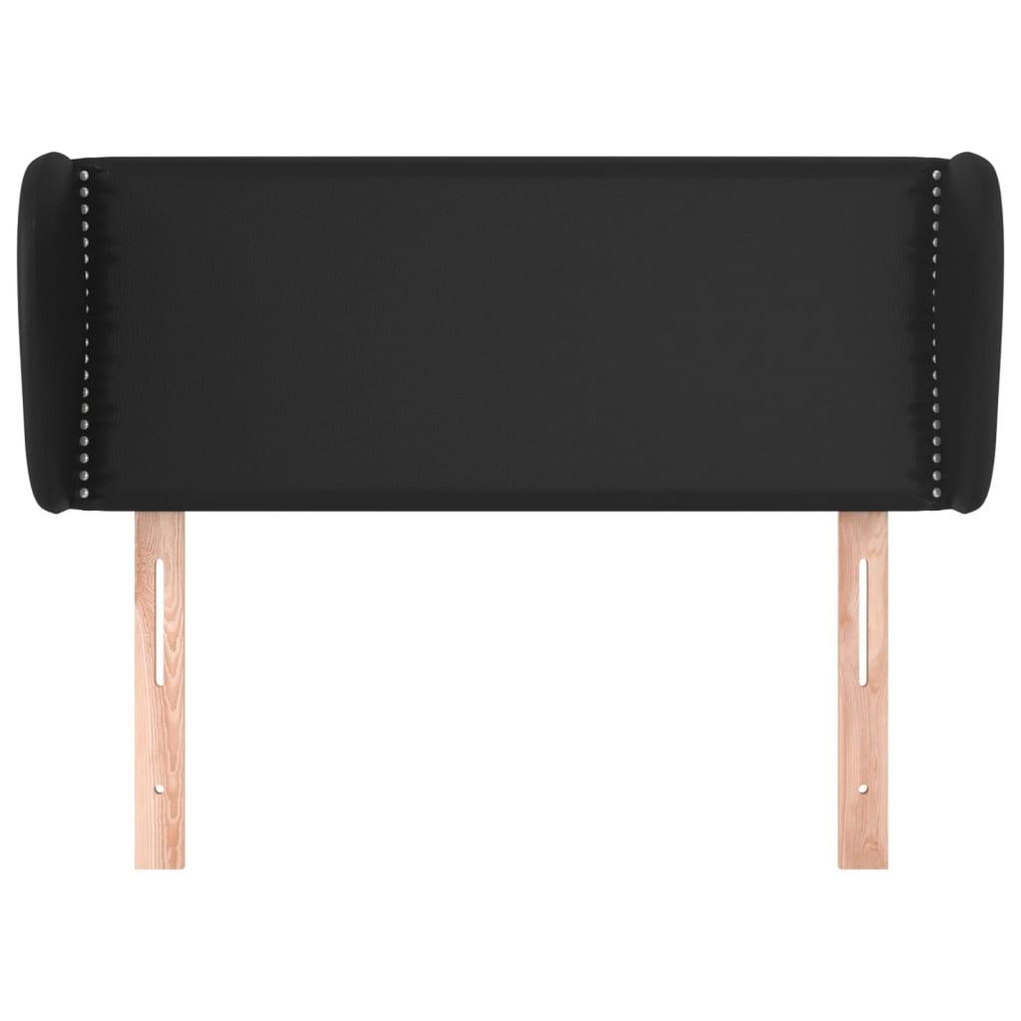 Voir la diapositive 3 : VIDAXL Tete de lit avec oreilles Noir 103x23x78/88 cm Similicuir