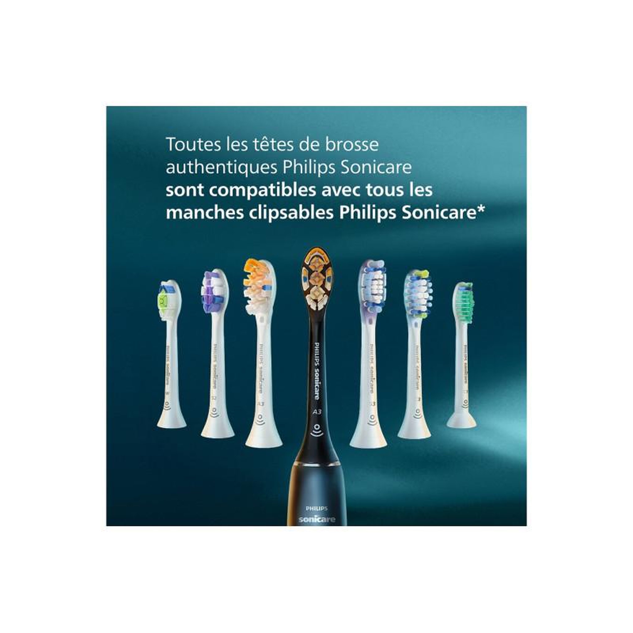 Voir la diapositive 6 : Philips Brossette dentaire Sonicare lot de 5 - HX9045/87 white Premium Plaque Defence C3