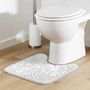 Voir la diapositive 4 : Paris Prix Tapis Contour WC Microfibre  Amber  45x45cm Gris