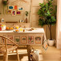 Voir la diapositive 3 : ATMOSPHERA Nappe Imprimé  Tropical  140x240cm Beige Lin