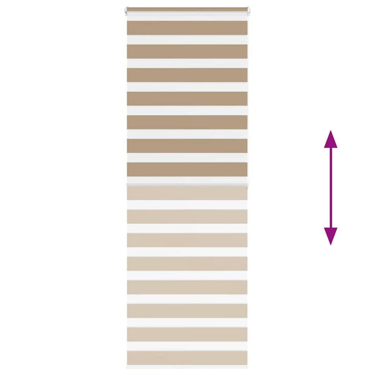 VIDAXL Store zebre marron sable largeur du tissu 80,9 cm polyester