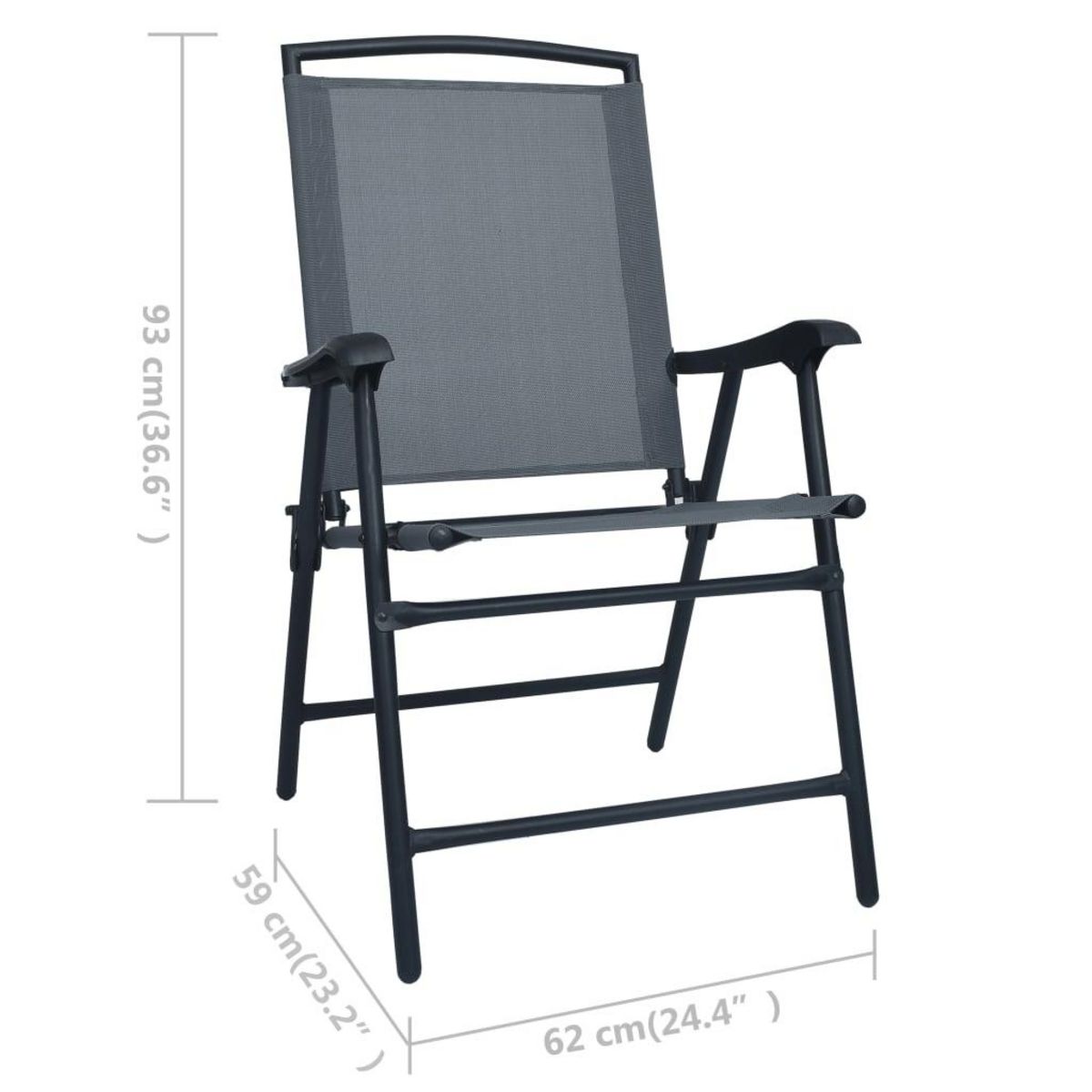 VIDAXL Ensemble de bistro 3 pcs Gris Acier