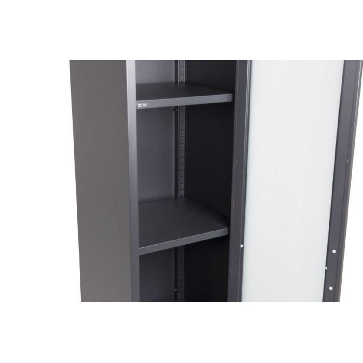 Paris Prix Vitrine Avec Porte Givrée  Acero  150cm Noir