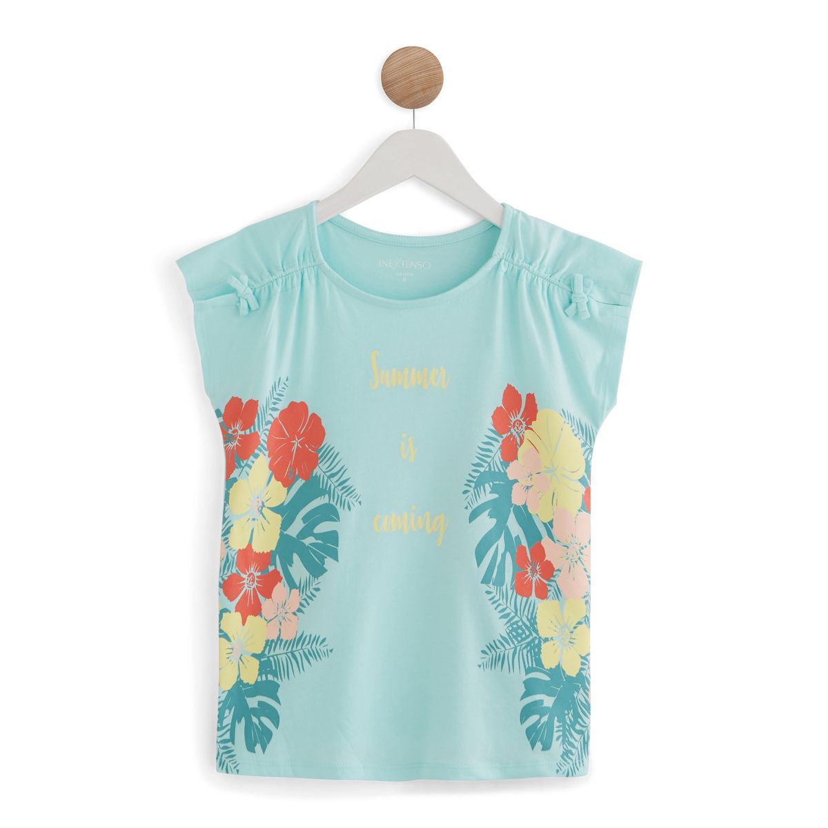 IN EXTENSO T-shirt manches courtes à fleurs fille