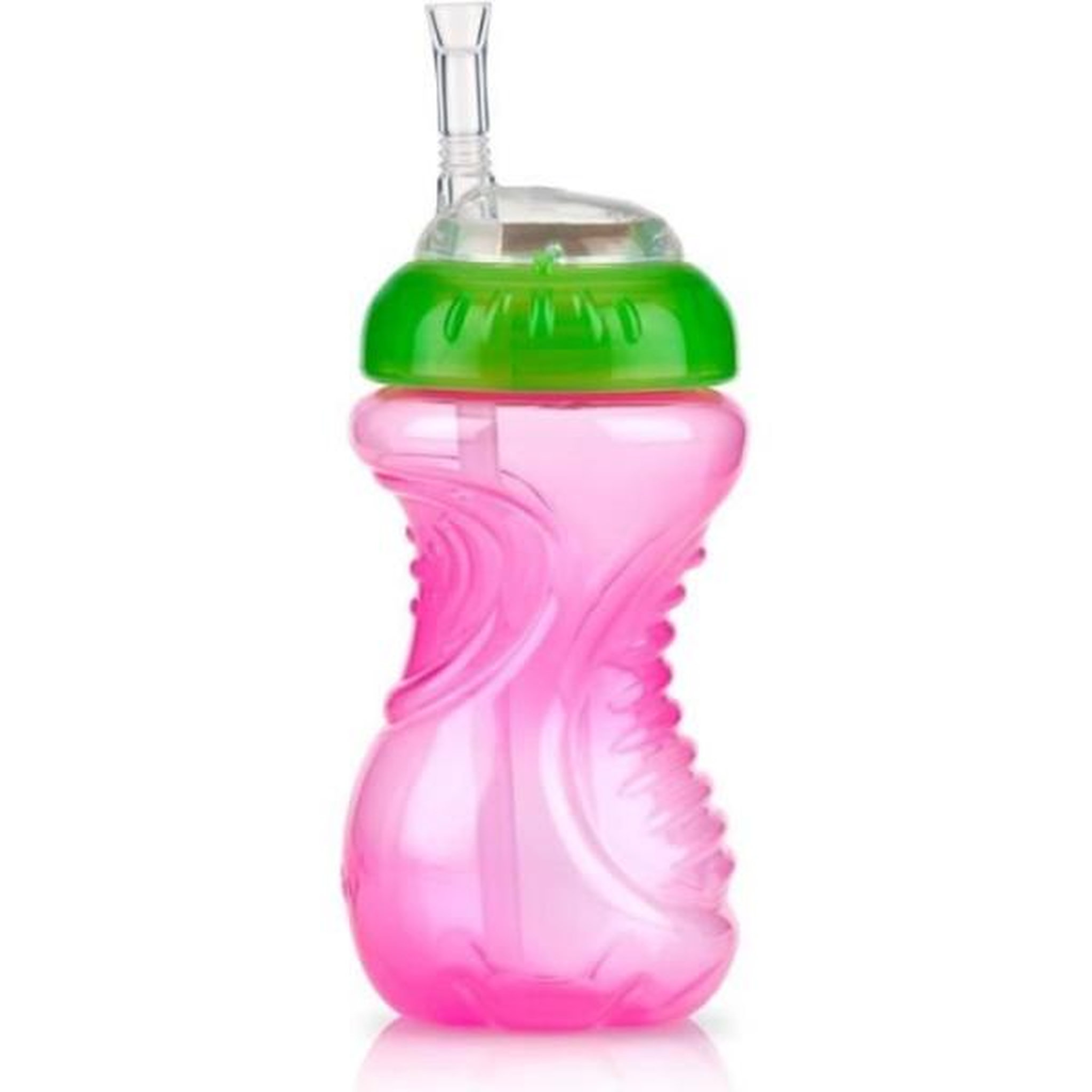 Voir la diapositive 2 : NUBY Lot de 3 tasses anti-fuite - nuby - paille flexible - fille