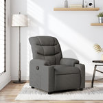 VIDAXL Fauteuil inclinable Gris fonce Tissu