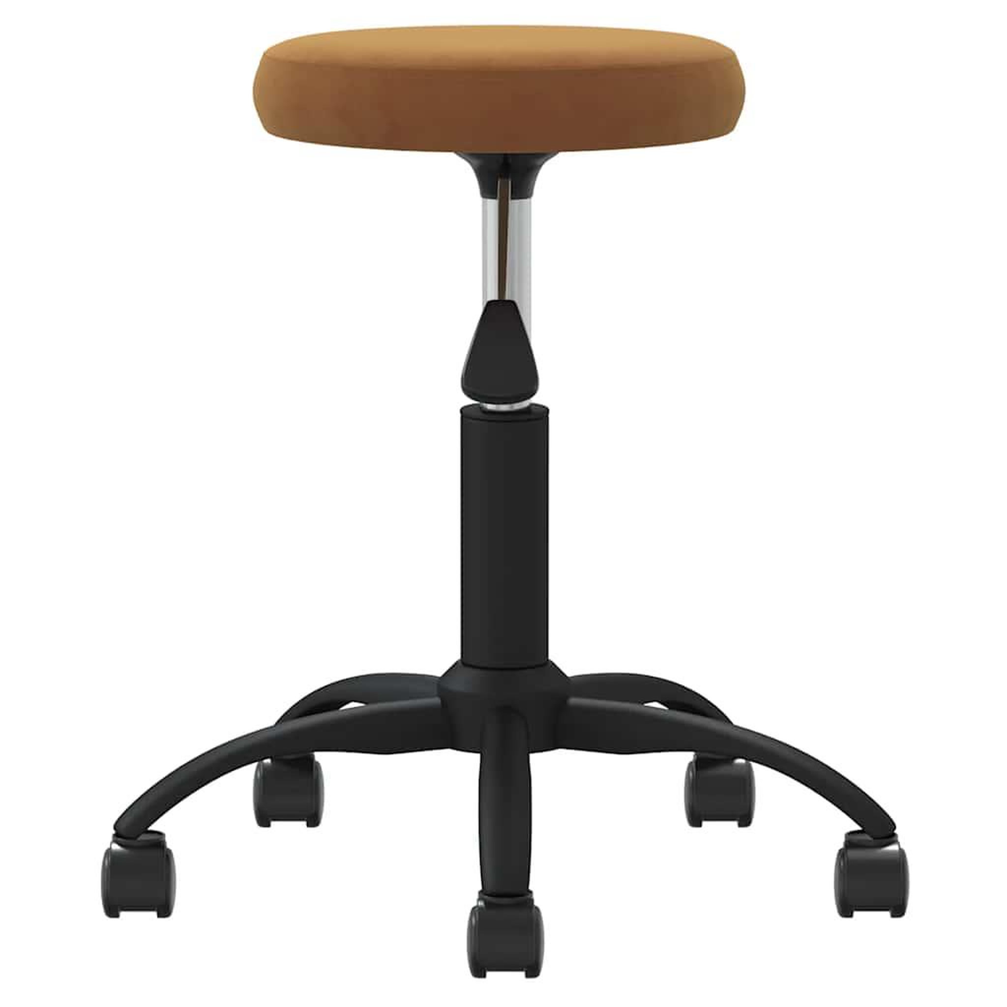 Voir la diapositive 4 : VIDAXL Chaise de bureau pivotante marron velours