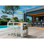 Voir la diapositive 2 : Jardiline Ensemble table de bar Cannes + 4 tabourets empilables - Jardiline