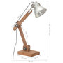 Voir la diapositive 6 : VIDAXL Lampe de bureau industrielle Argente Rond 58x18x90 cm E27