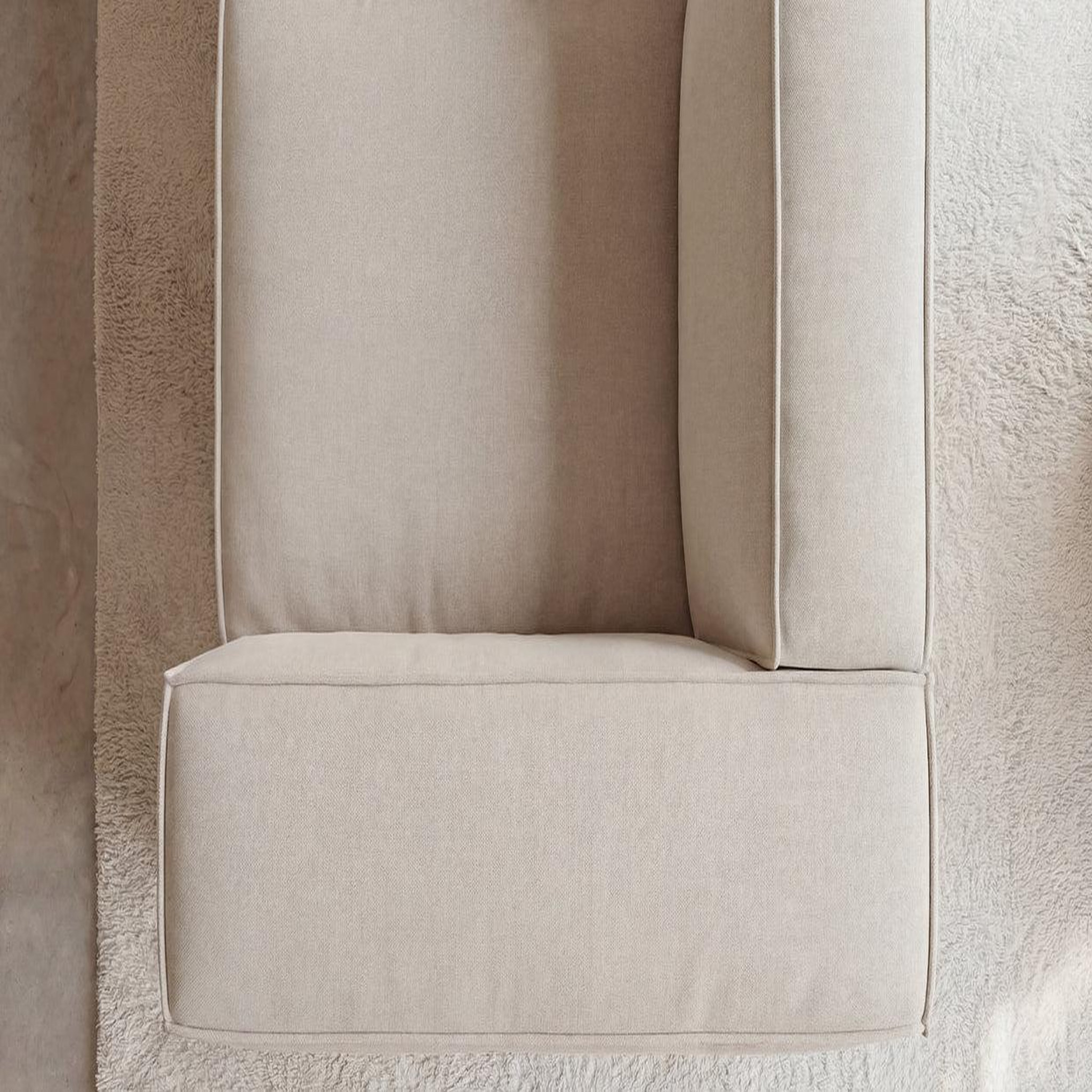 Voir la diapositive 6 : CASANOVA PARIS Mini basil - canapé droit tissu lisse 2 places
