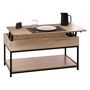 Voir la diapositive 2 : FIVE Table basse avec plateau relevable - Beige