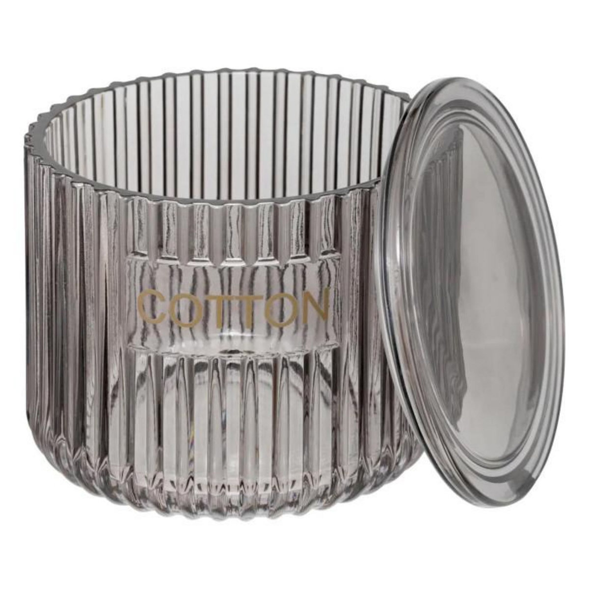 FIVE Pot à Coton en Verre  Glass  10cm Gris