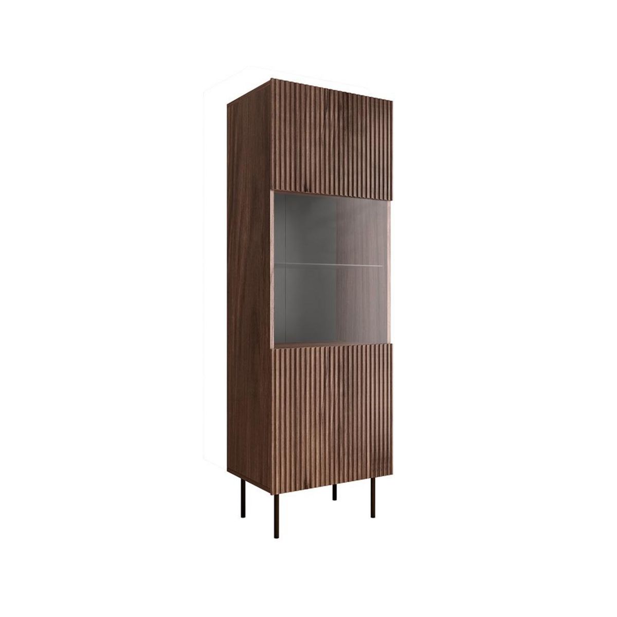 BEST MOBILIER Franco - vitrine - effet bois - 1 porte - 183 cm