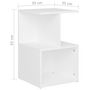 Voir la diapositive 6 : VIDAXL Tables de chevet 2 pcs blanc 35x35x55 cm bois d'ingenierie