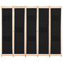 Voir la diapositive 2 : VIDAXL Cloison de separation 5 panneaux Noir 200 x 170 x 4 cm Tissu