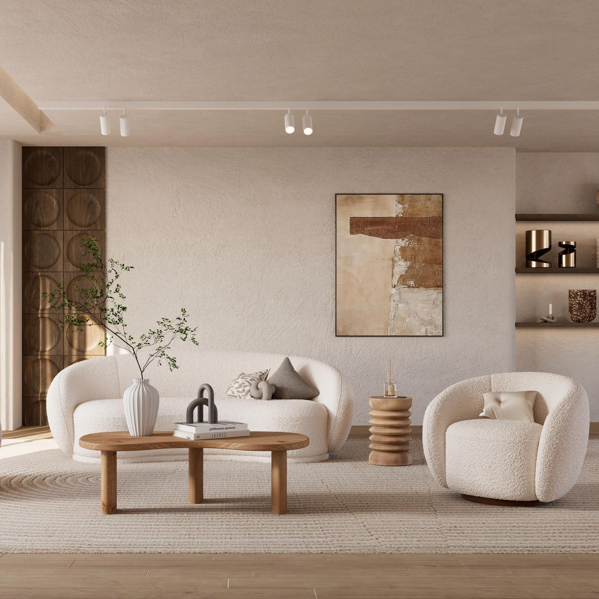 Rendez vous déco Table basse organique en bois massif de mindi - Brandan