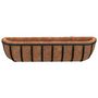 Voir la diapositive 4 : VIDAXL Jardinieres murales 2 pcs en coco noir 76x21x16 cm acier