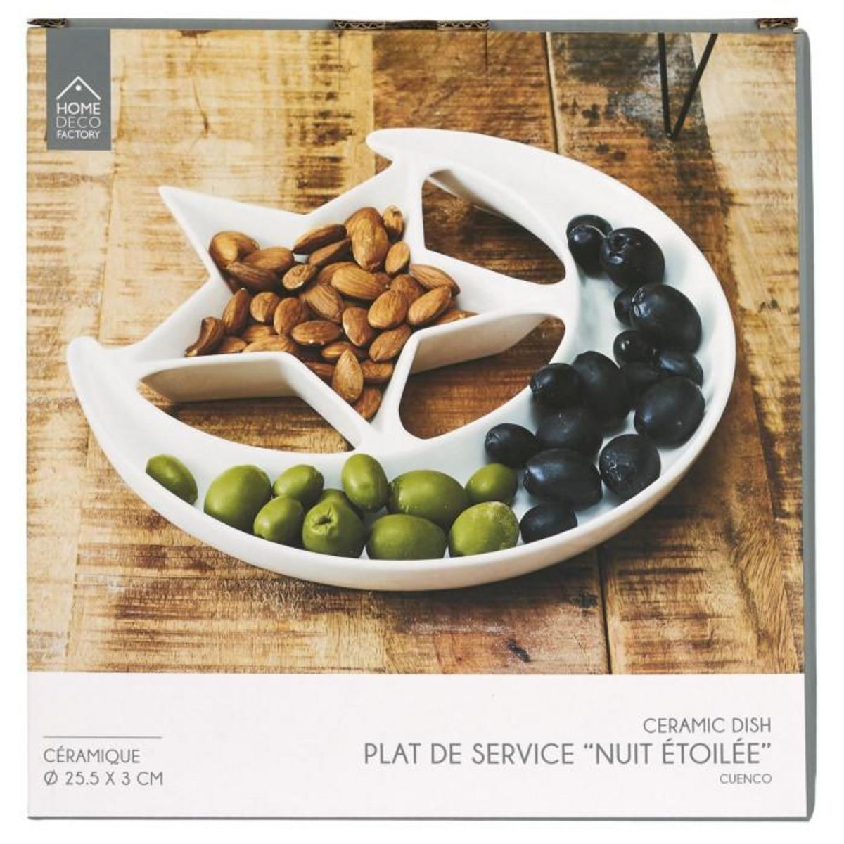 Paris Prix Plat de Présentation  Nuit Étoilée  25cm Blanc