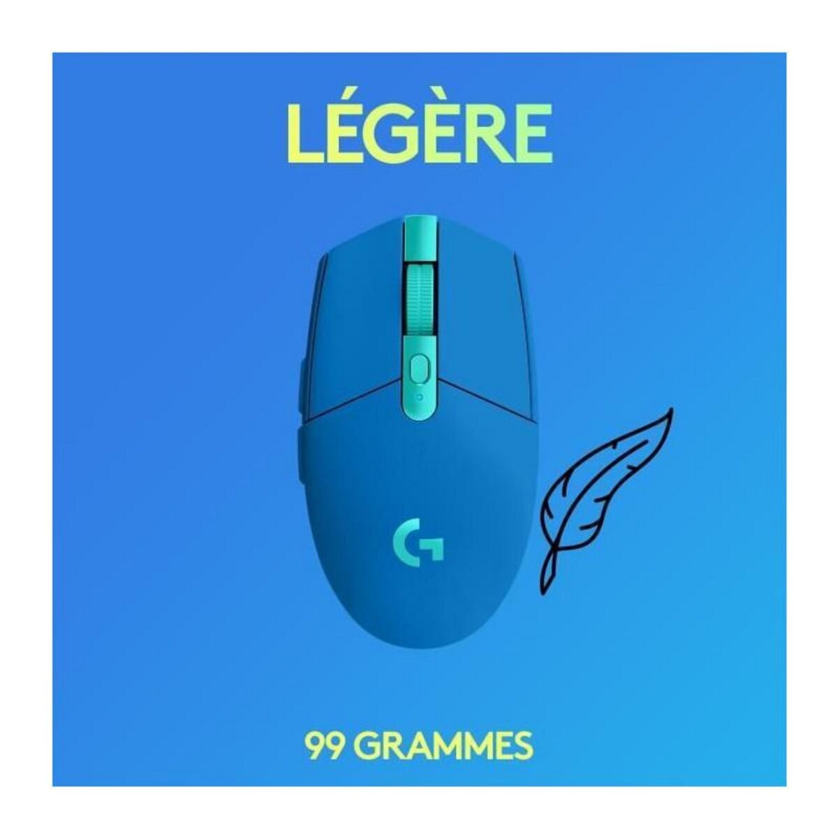 LOGITECH G Souris Gaming Sans Fil - LOGITECH G - G305 - LIGHTSPEED - Autonomie 250h - Bleu