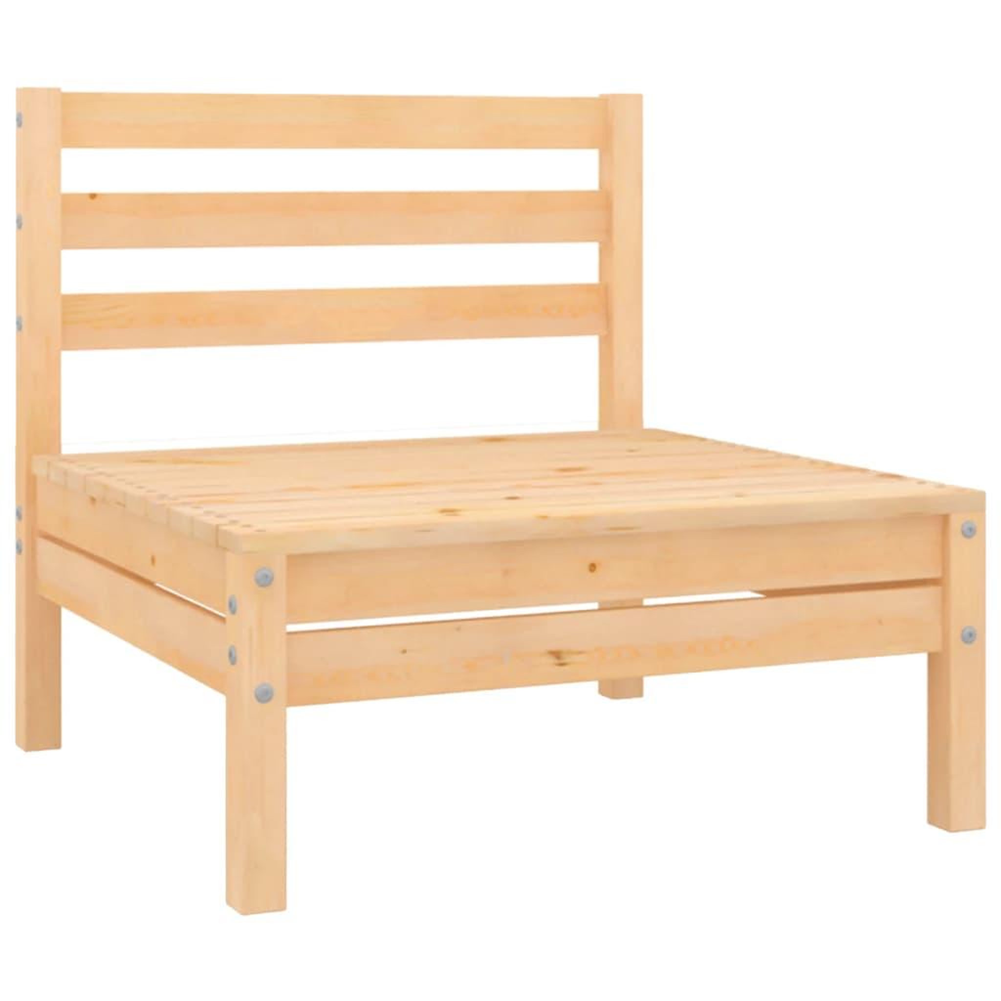 Voir la diapositive 2 : VIDAXL Canapes centraux de jardin 4 pcs Bois de pin massif