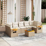 Voir la diapositive 1 : VIDAXL Salon de jardin avec coussins 8 pcs beige resine tressee