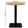 Voir la diapositive 6 : VIDAXL Table de bistro MDF et acier Rond 60 x 75 cm Couleur de chene