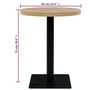 Voir la diapositive 6 : VIDAXL Table de bistro MDF et acier Rond 60 x 75 cm Couleur de chene