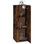 Voir la diapositive 3 : VIDAXL Meuble TV mural Chene fume 40x34,5x100 cm