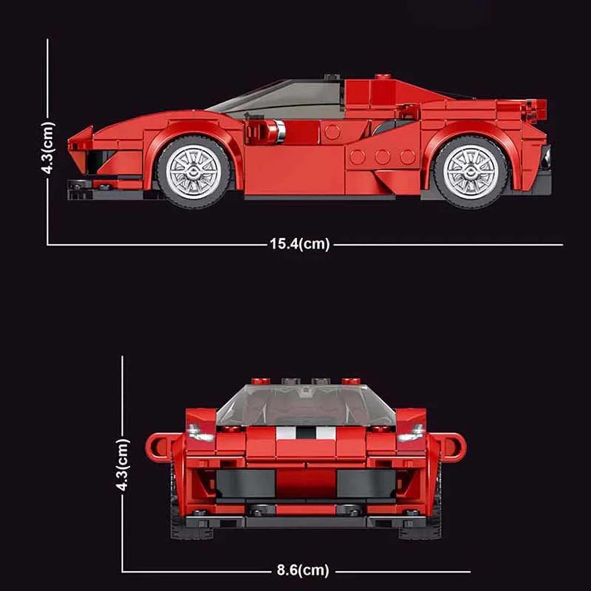 Voir la diapositive 4 : MOULD KING 488 GTB Voiture de sport avec vitrine
