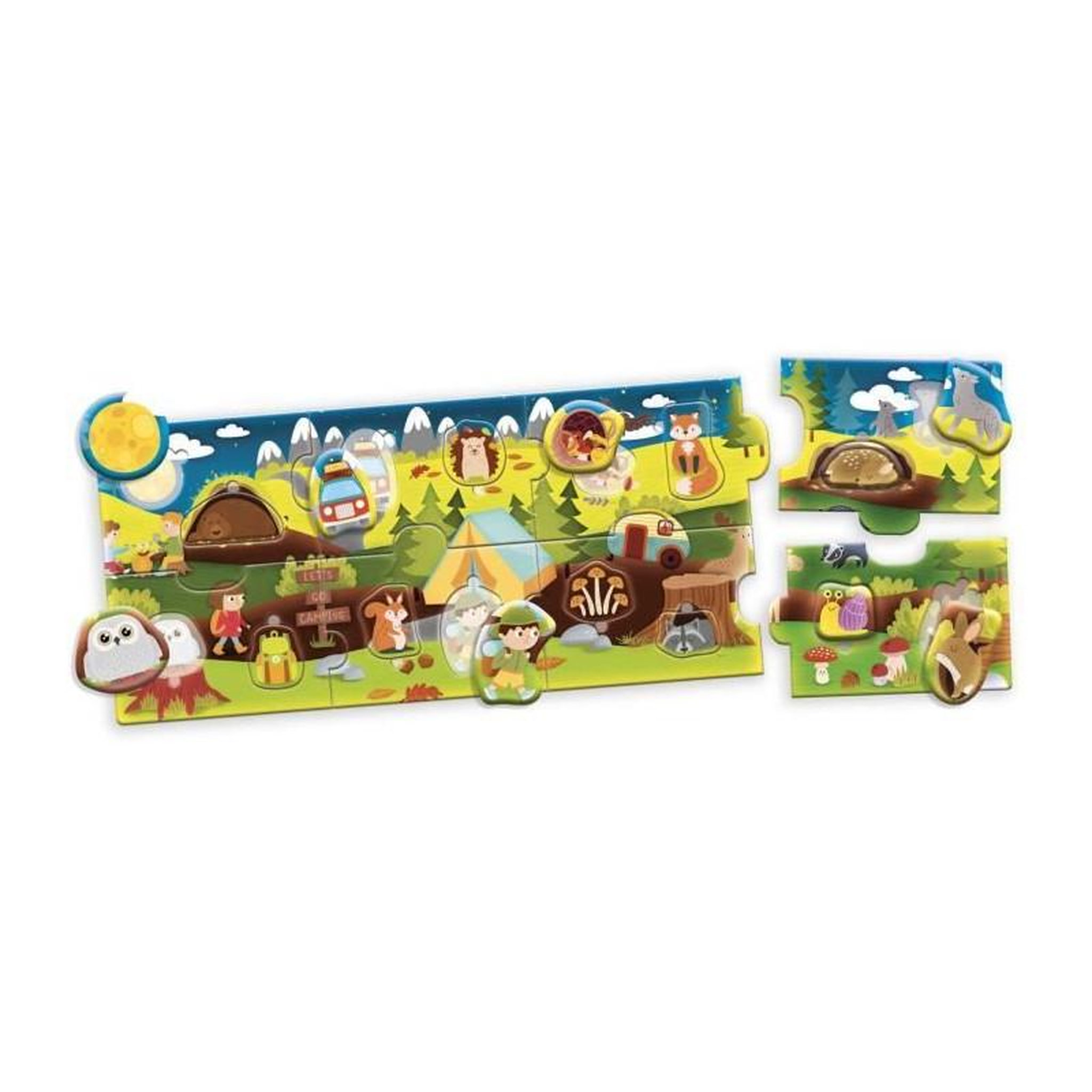 Voir la diapositive 2 : LISCIANI GIOCHI Puzzle panoramique Les Bois – Puzzle éducatif enfant – Carotina Baby – Motricité fine et logique