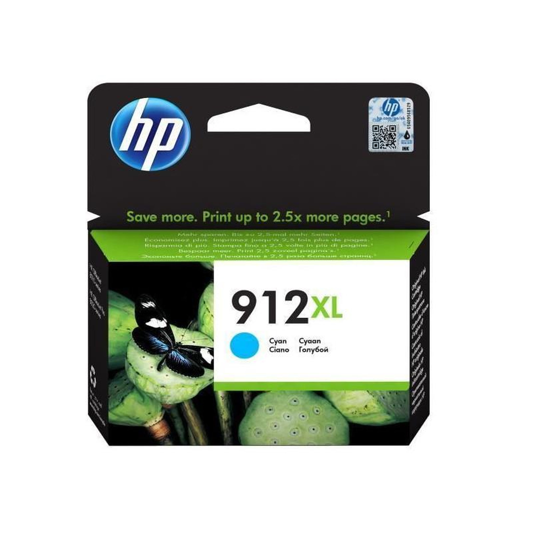 HP HP Cartouche jet dencre 912XL - Cyan - Jet dencre - Rendement eleve - 825 pages