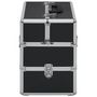 Voir la diapositive 3 : VIDAXL Mallette à maquillage 37x24x35 cm Noir Aluminium