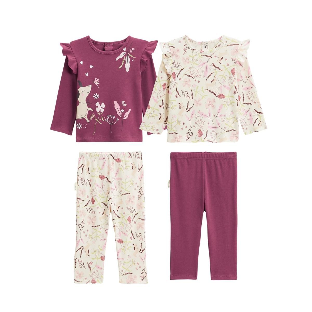 Petit Béguin Lot de 2 pyjamas bébé Mila