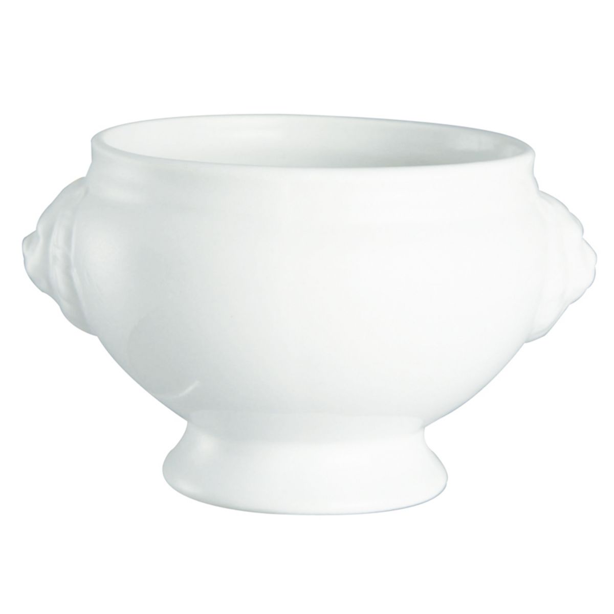 Soupière tête de lion en grès